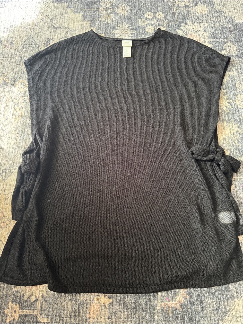 H&M Black Side-Tie Knit Tunic